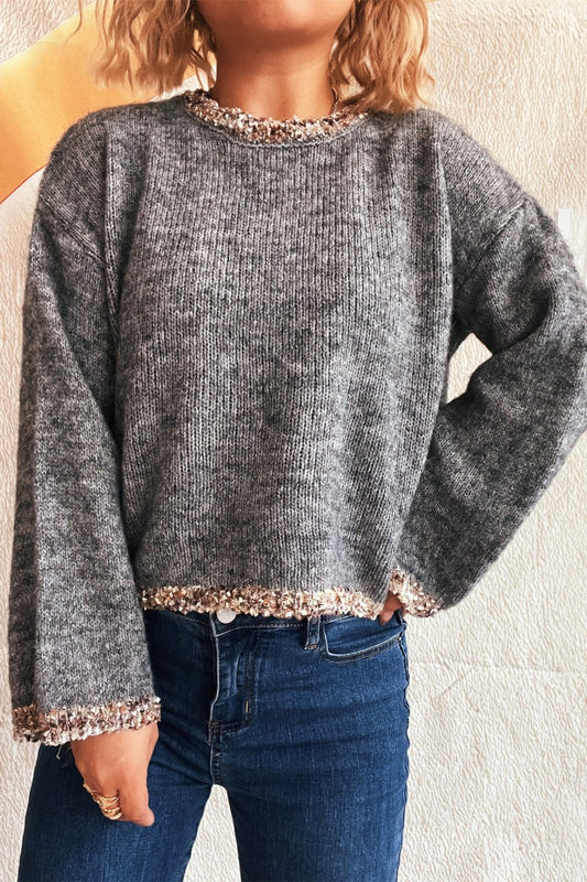 Pre-order Textured Trim Sweater