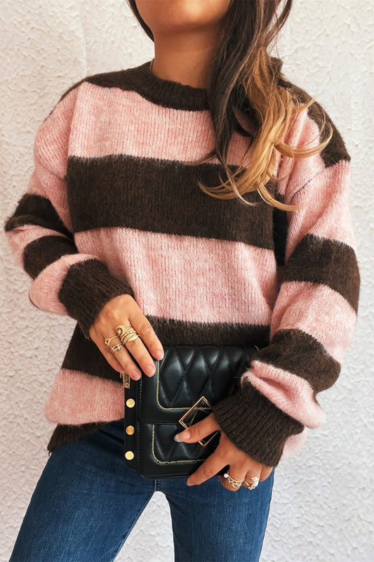 Pre-order Cozy Stripes Sweater - Pink