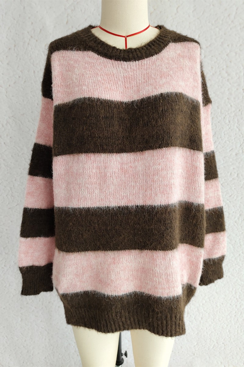 Pre-order Cozy Stripes Sweater - Pink