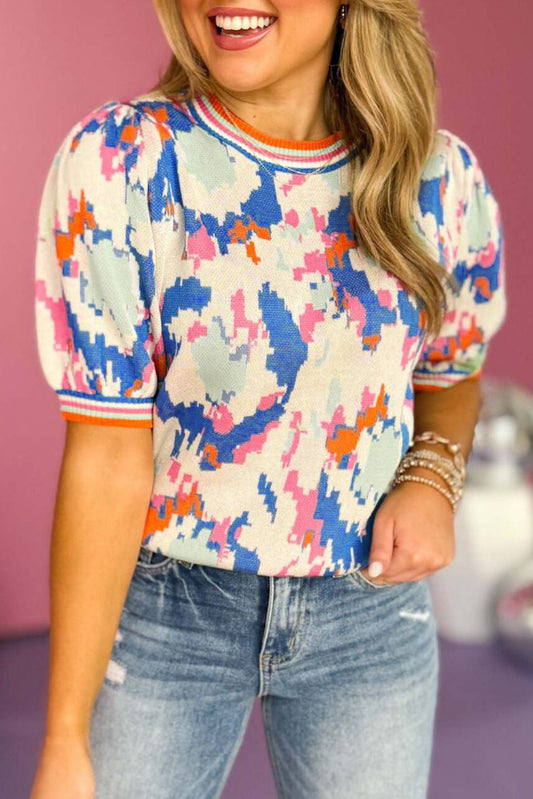Confetti Dreams Puff Sleeve Top