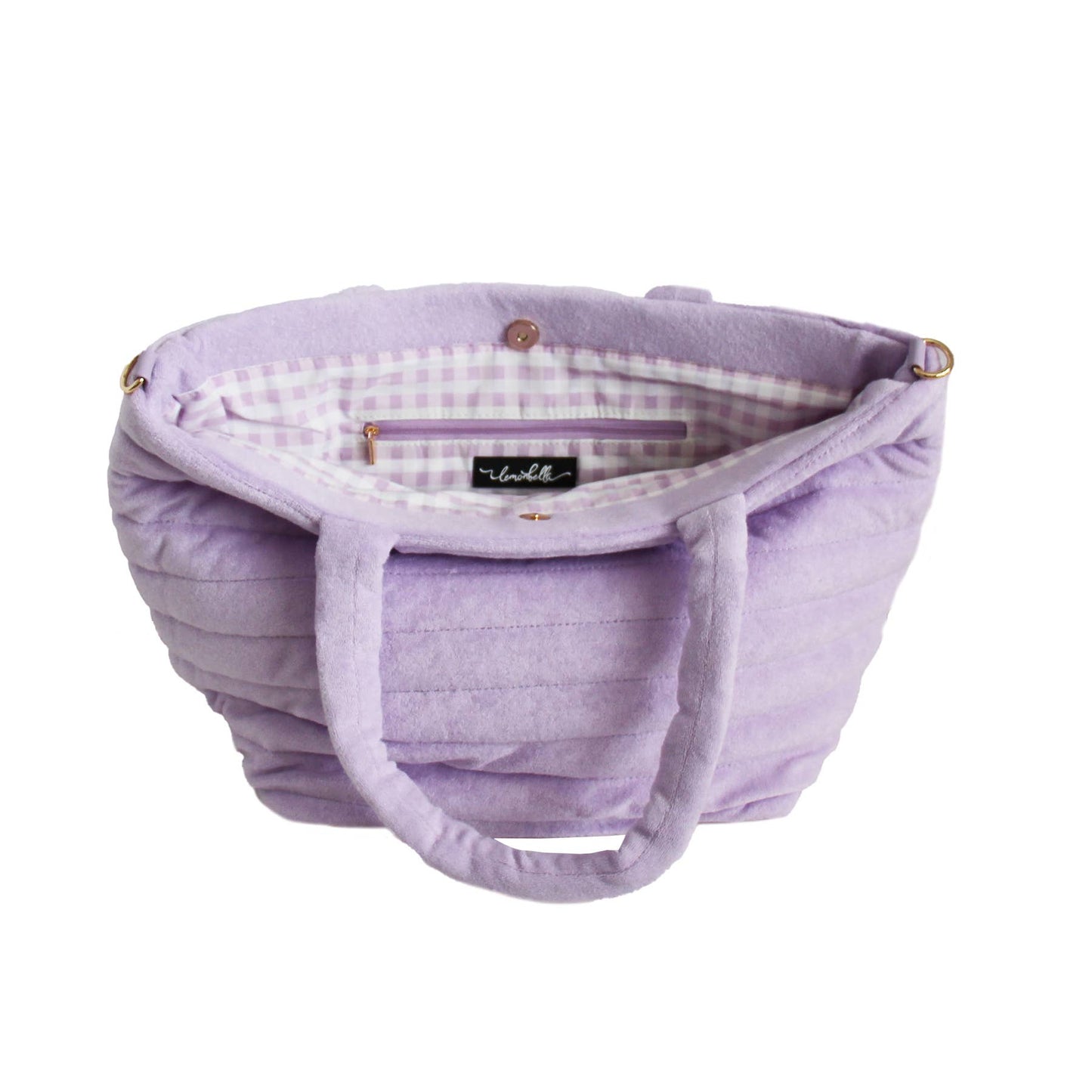 Lavender Terry Tote Beach Spa Bag