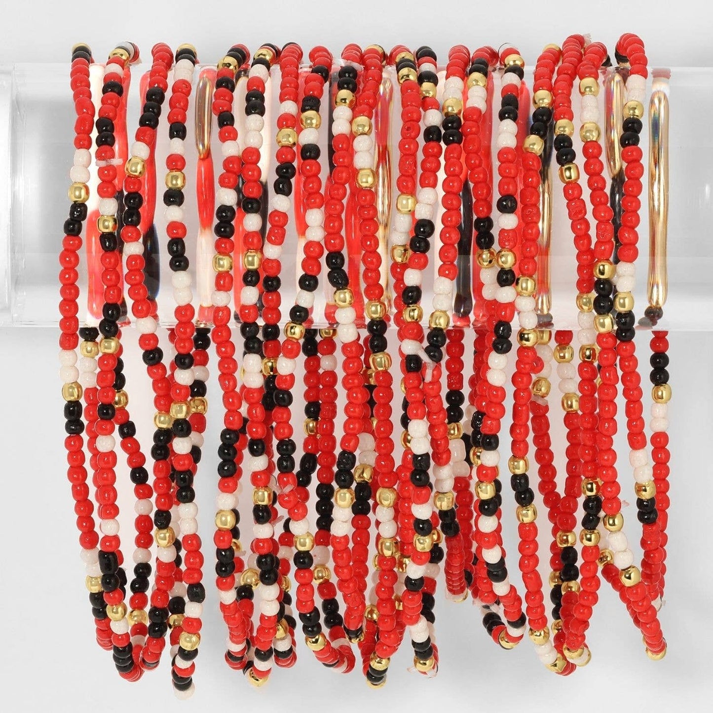 Stretch Beaded Gameday Bracelets (7 Colors)