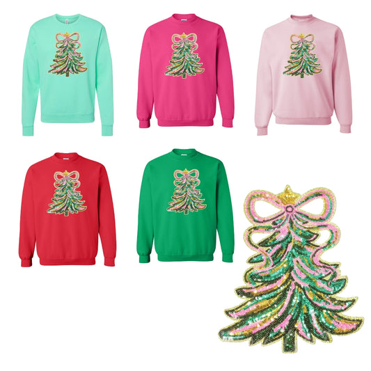 Pre-Order Sequin Sweatshirt - Christmas Tree