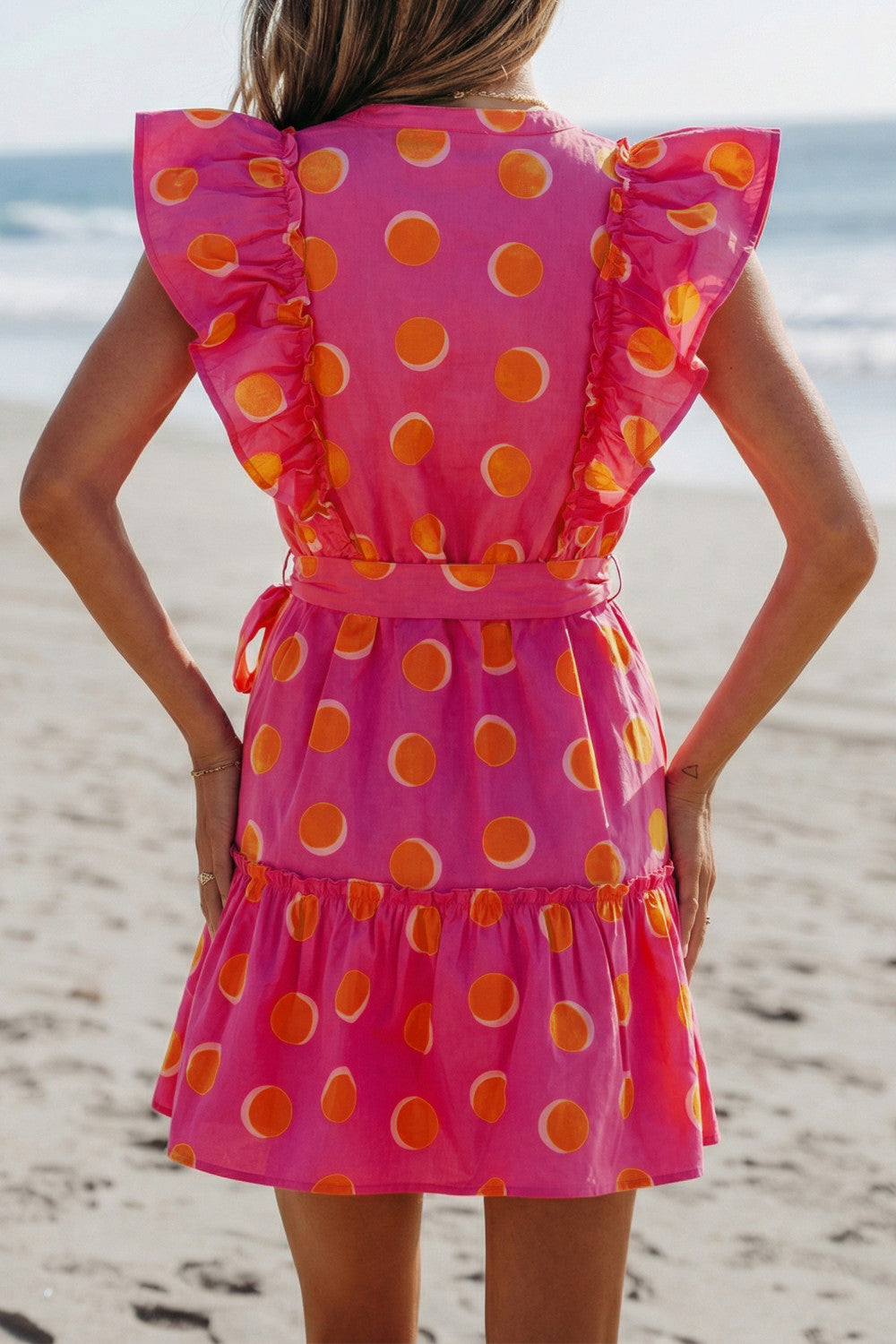 Pre-order Orange Polka Dot Dress
