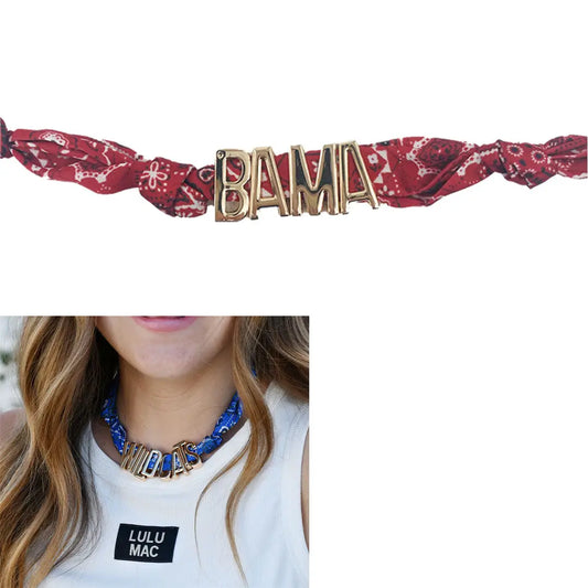 Pre-order Lulu Mac Charm Scarf Necklace - Bama