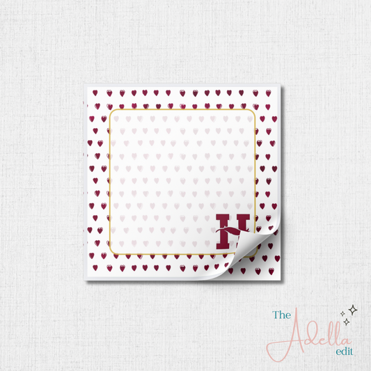 Hartfield H Hearts Notepad