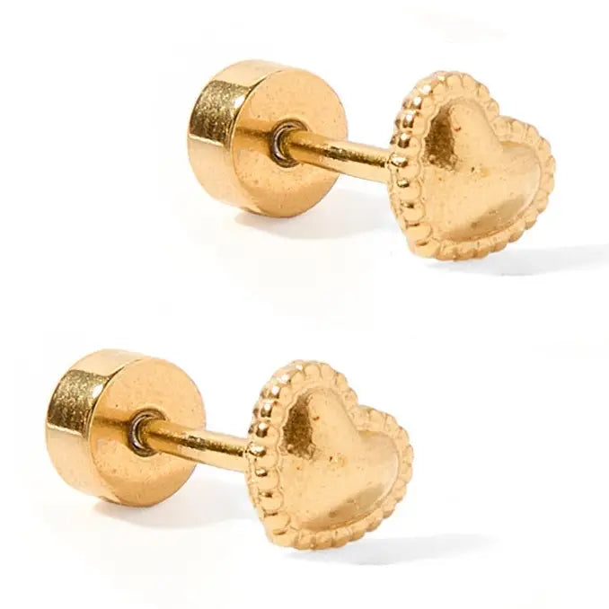 Pre-order Screwback Studs- Violet Heart