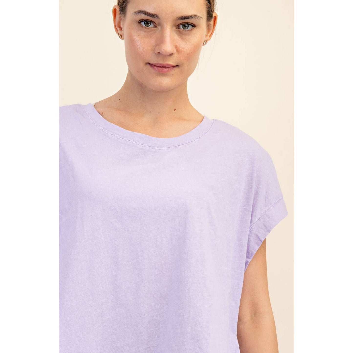 Open to Bloom Cotton Top - Lilac