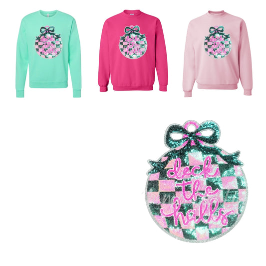 Pre-Order Sequin Sweatshirt - Deck The Halls
