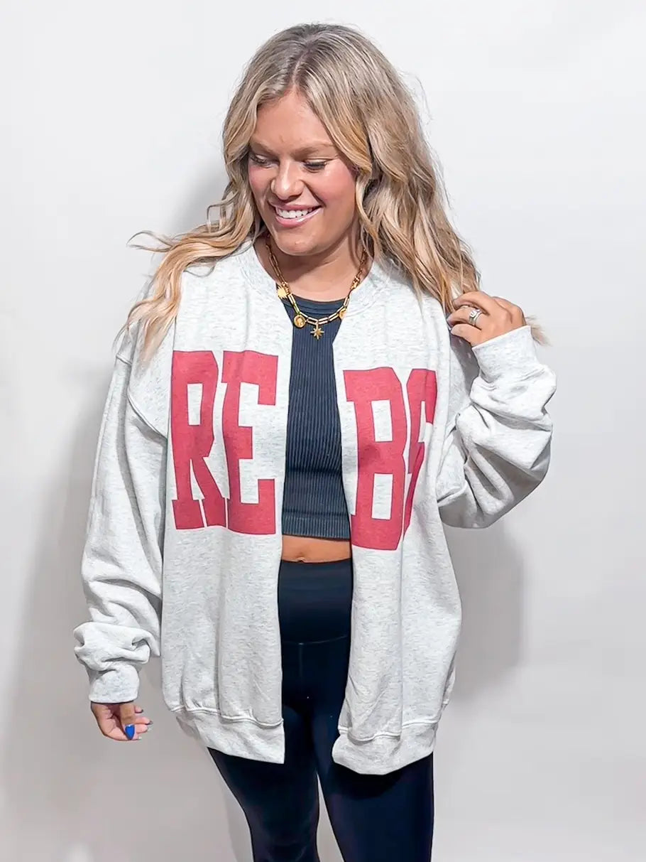 Pre-Order Gameday Sweatshirt Cardi (SIZE UP 1-2 SIZES FOR OVERSIZED LOOK)