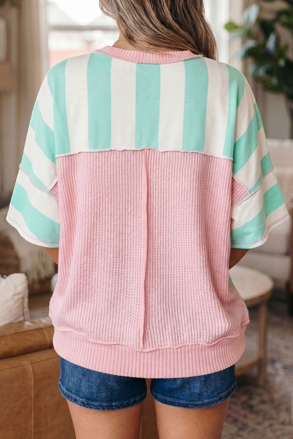 Pre-order Mint Stripe Oversized Tee