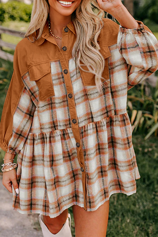 Pre-Order Plaid Ruffle Dress