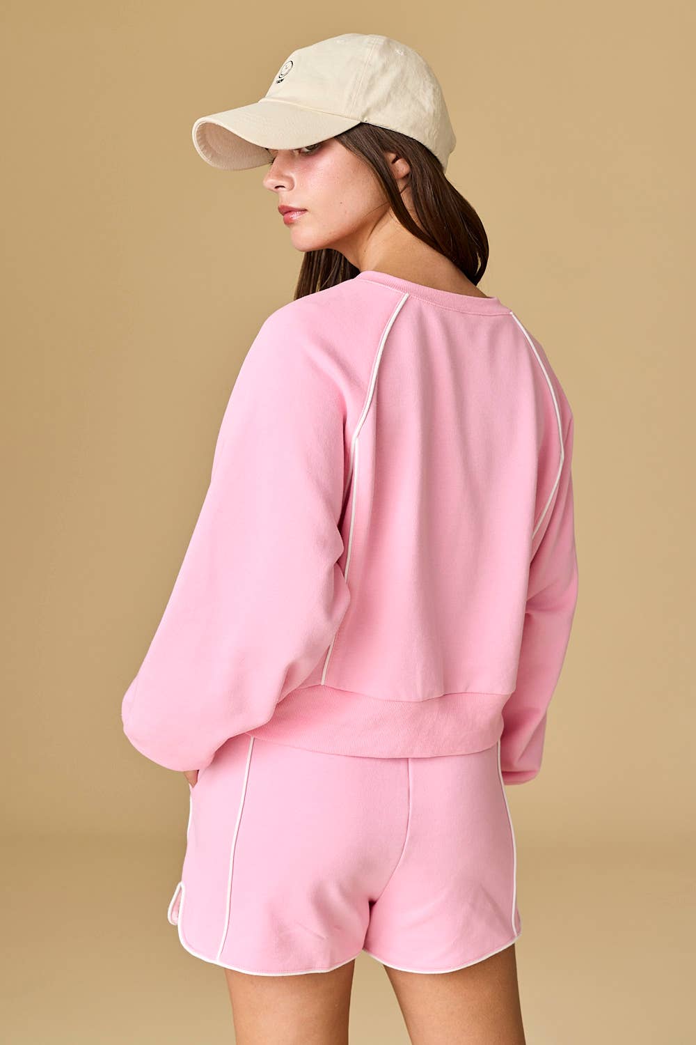 Lyla Piped Pink Set