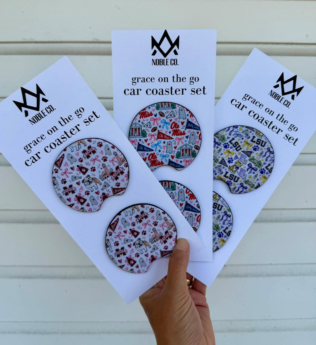 Noble Co. Gameday Car Coasters