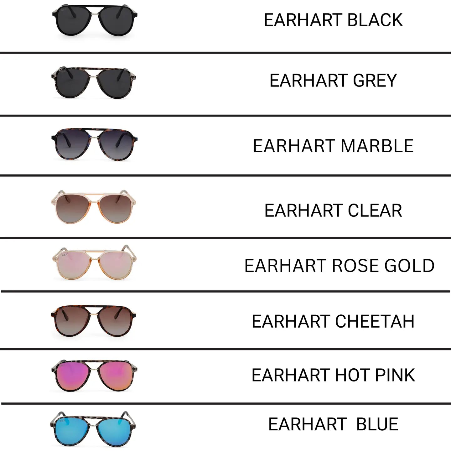 Pre-order Sunnies - Earhart (8 Colors)