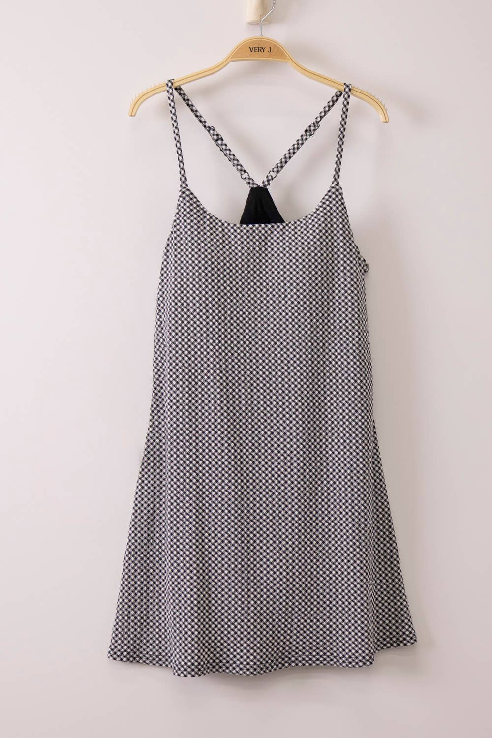 Textured Checkered Knit Tennis Dress