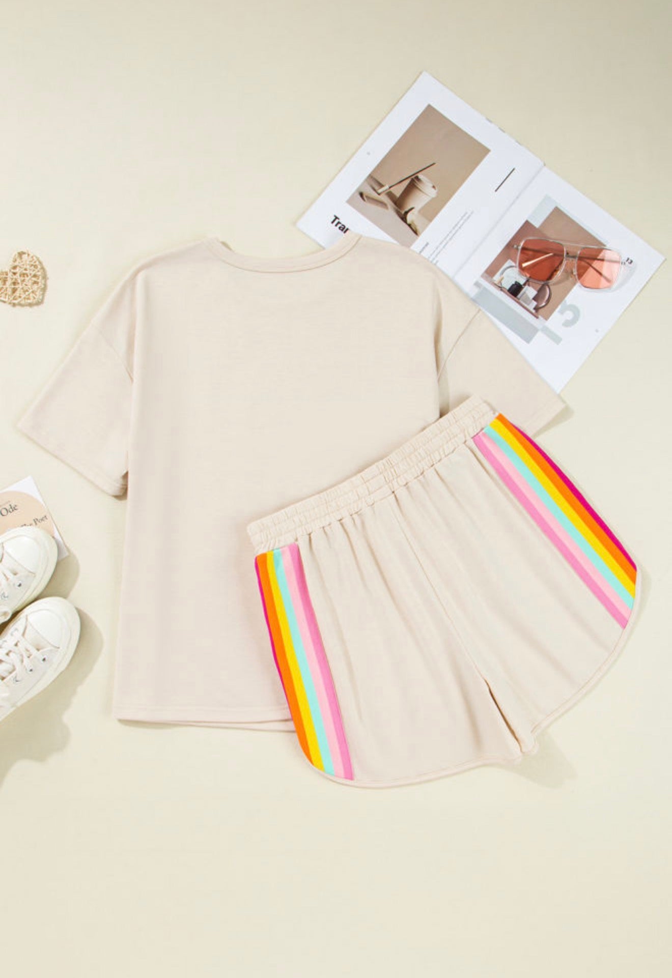 Taupe Stripe Set