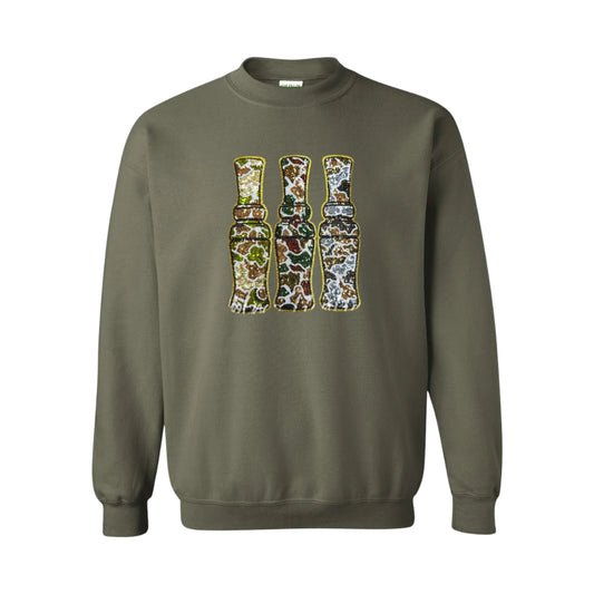 Pre-Order Sequin Sweatshirt - Duck Calls - Green