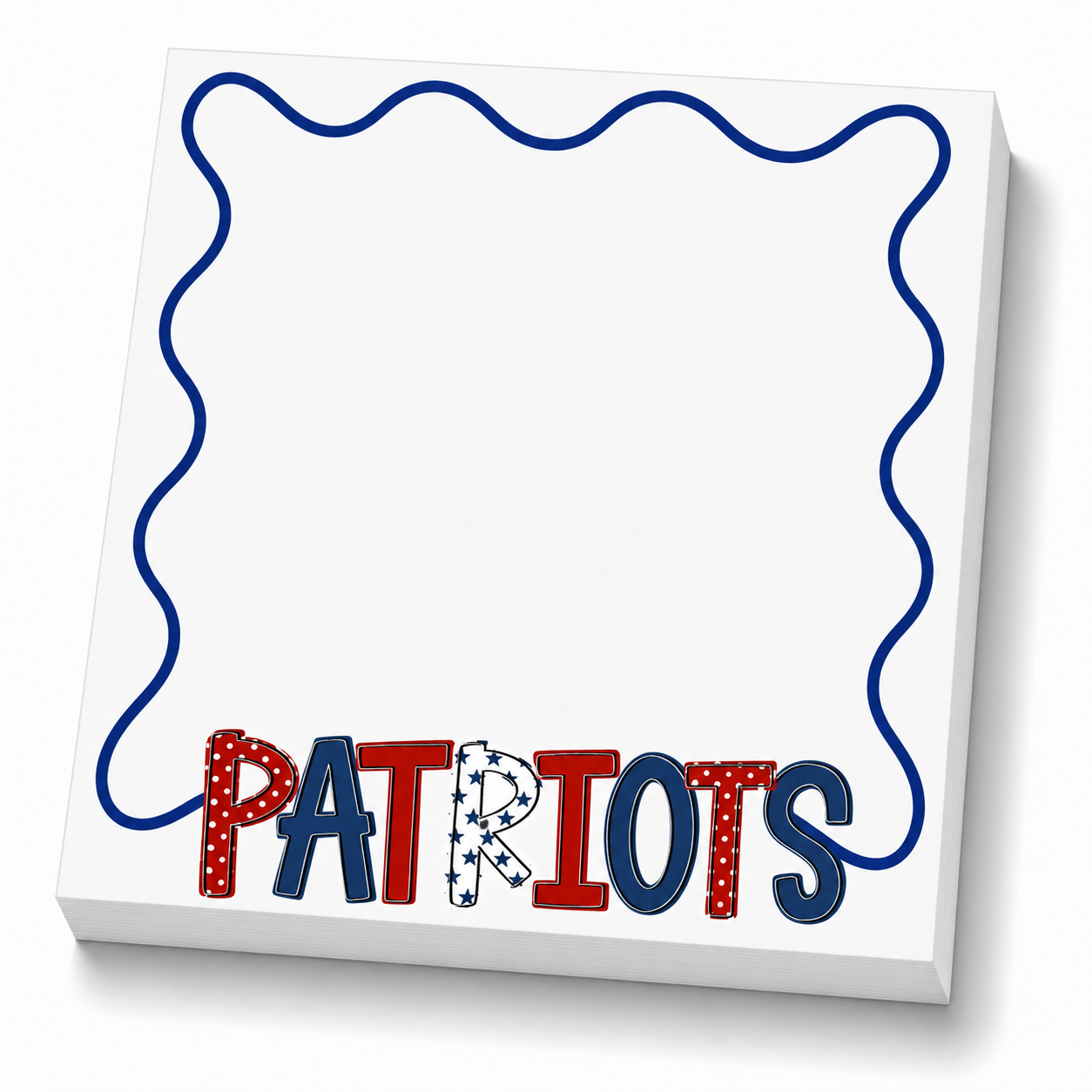 Pre-order School Spirit Notepads - PATRIOTS (navy blue)