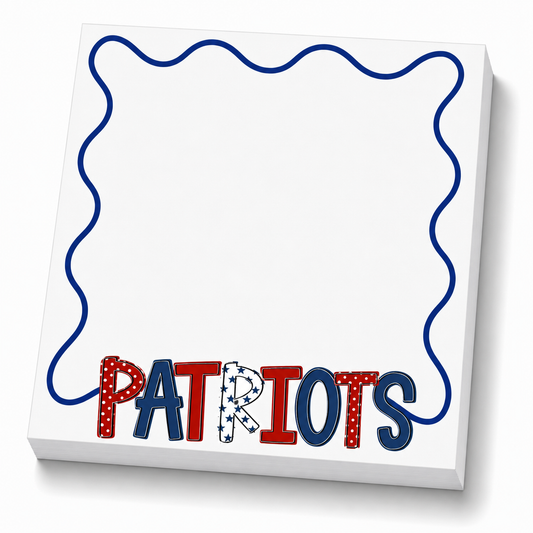 Pre-order School Spirit Notepads - PATRIOTS (navy blue)