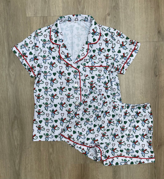 Adult Christmas Pajama Short Set (XS ONLY)