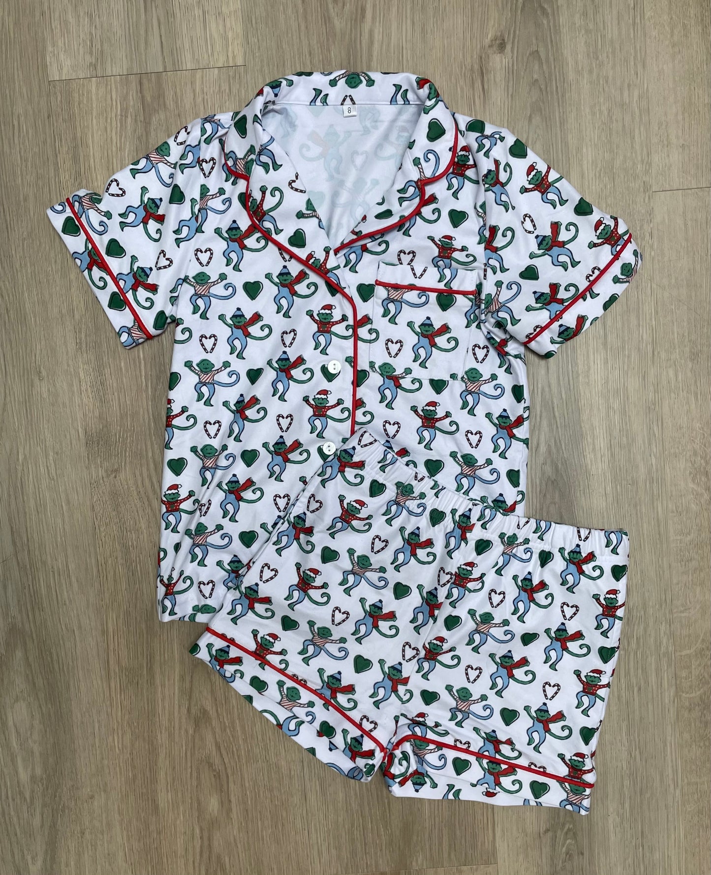 Kids Christmas Pajama Short Set