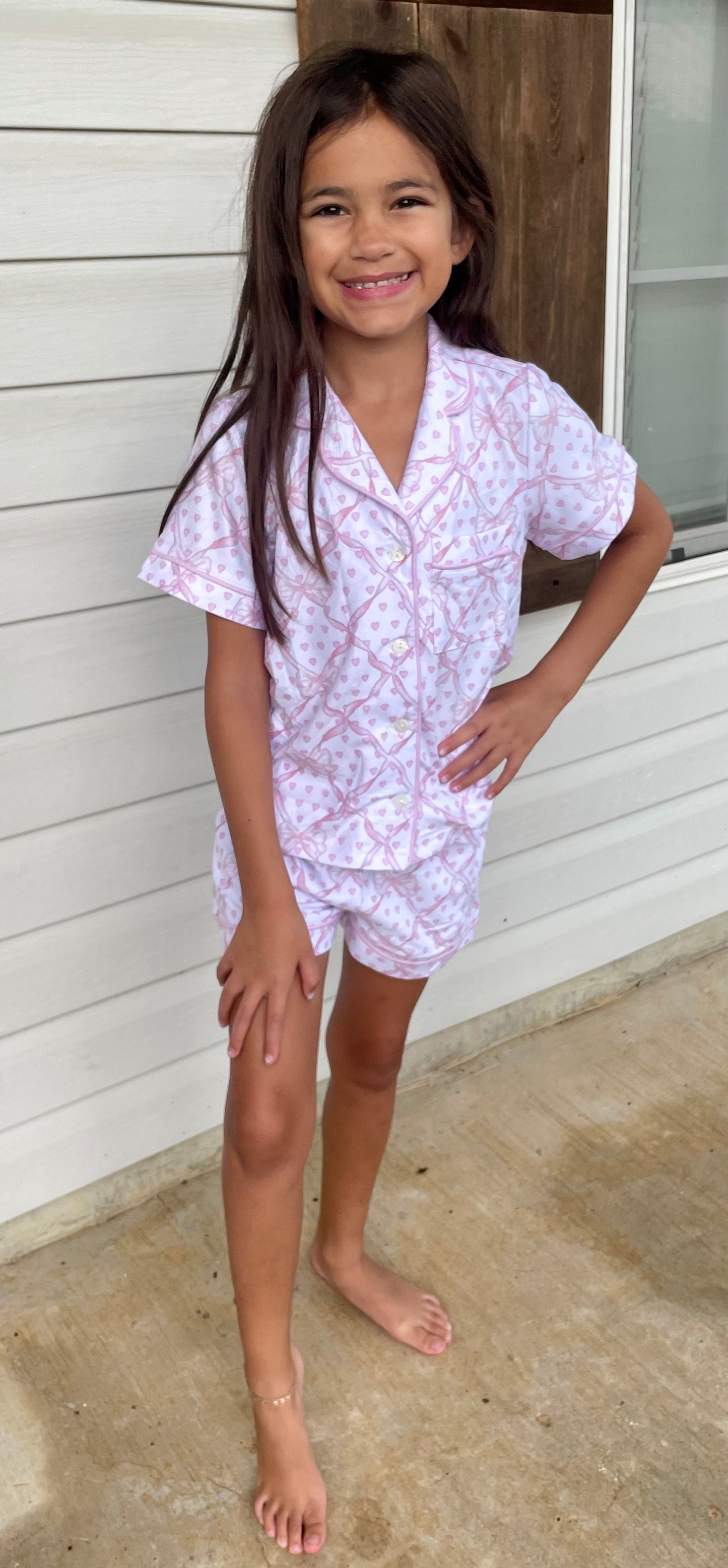 Pink Bow Kid Pajamas