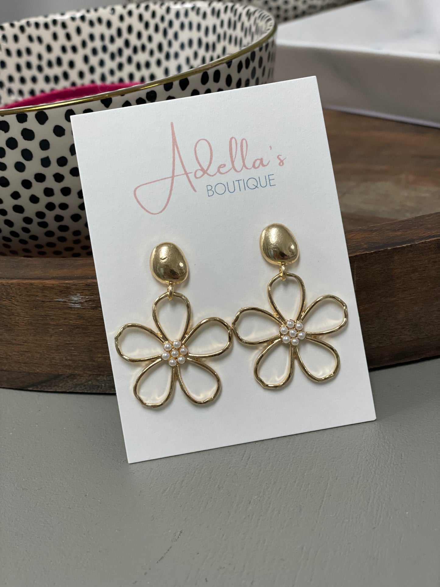 FLOWER DANGLE EARRINGS