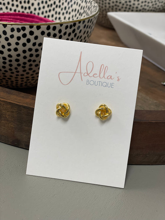 GOLD KNOTTED STUDS