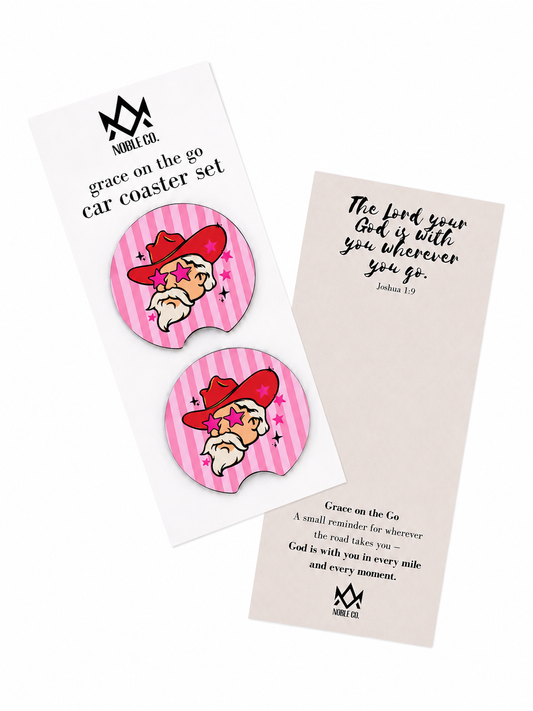 Grace on the Go Car Coaster Set - Preppy Rebel