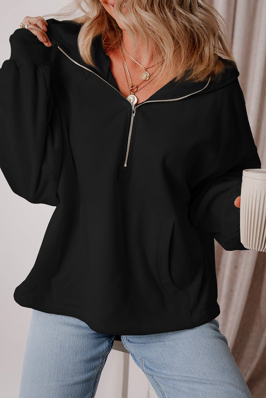 Black Fleece Lined Hoodie