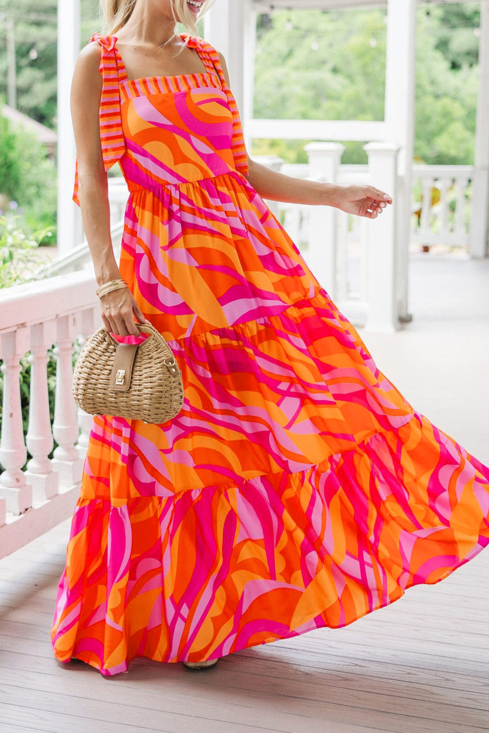 Bold Abstract Maxi Dress