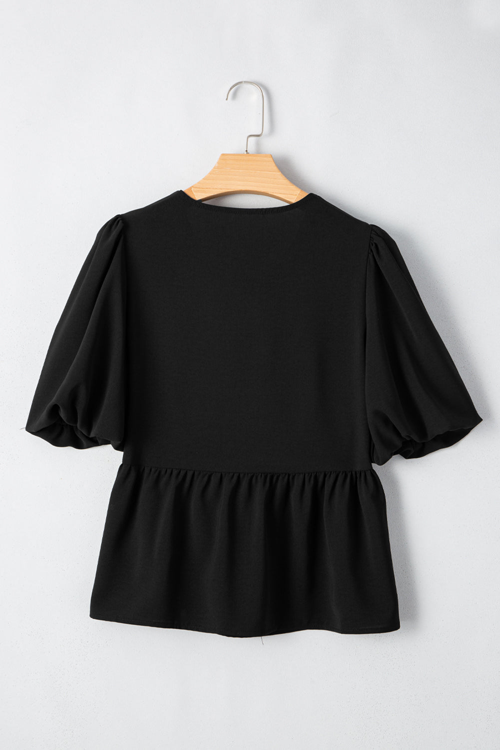 Black Bow Knot Peplum