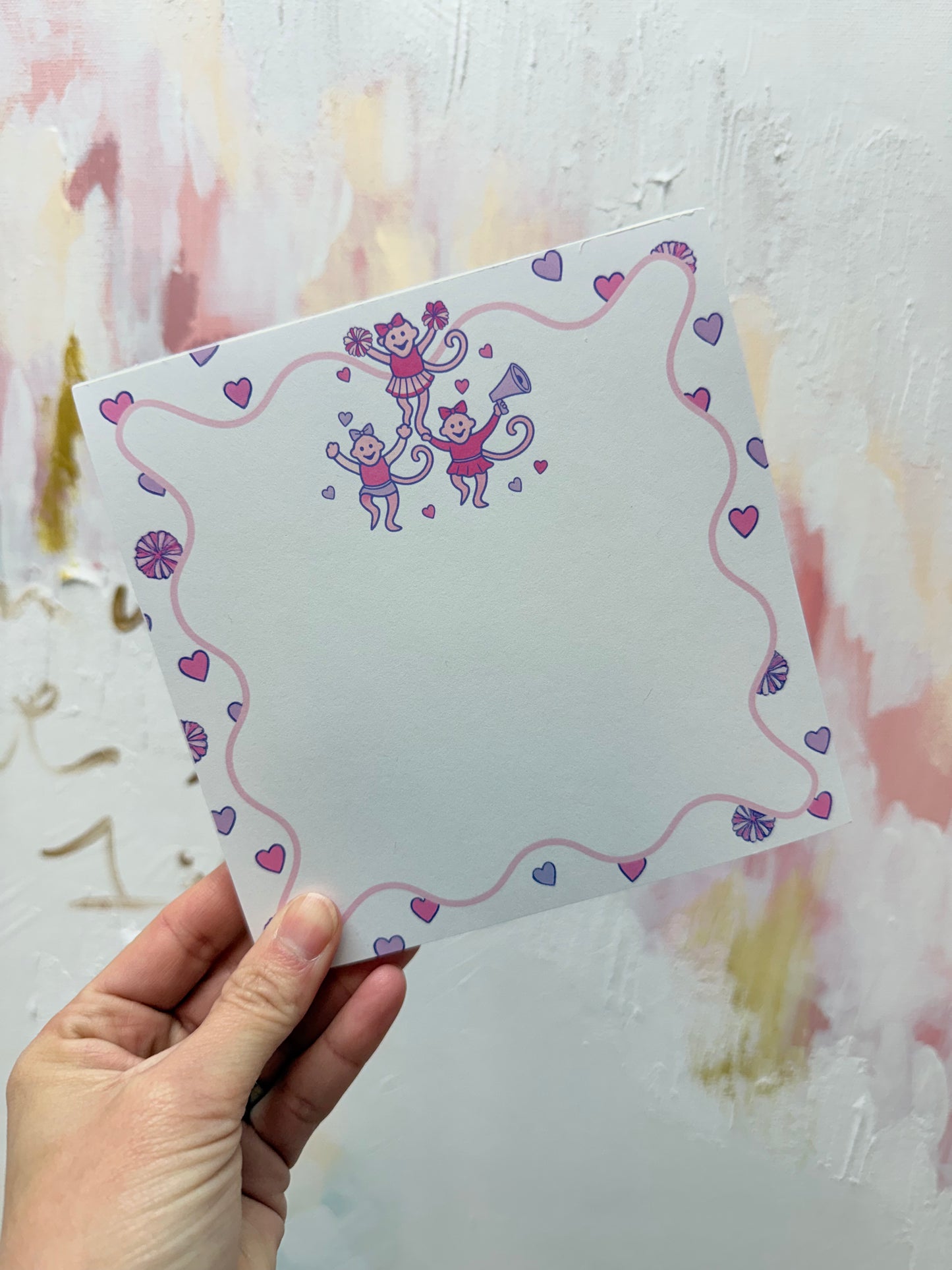 Cheer Monkey Square Notepad