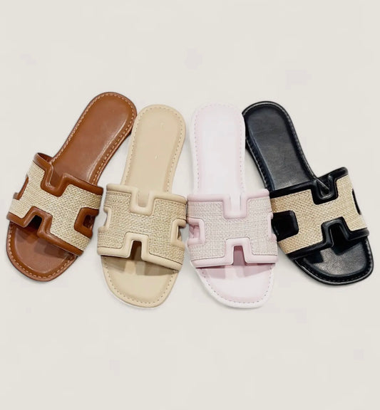 WOVEN H SANDALS