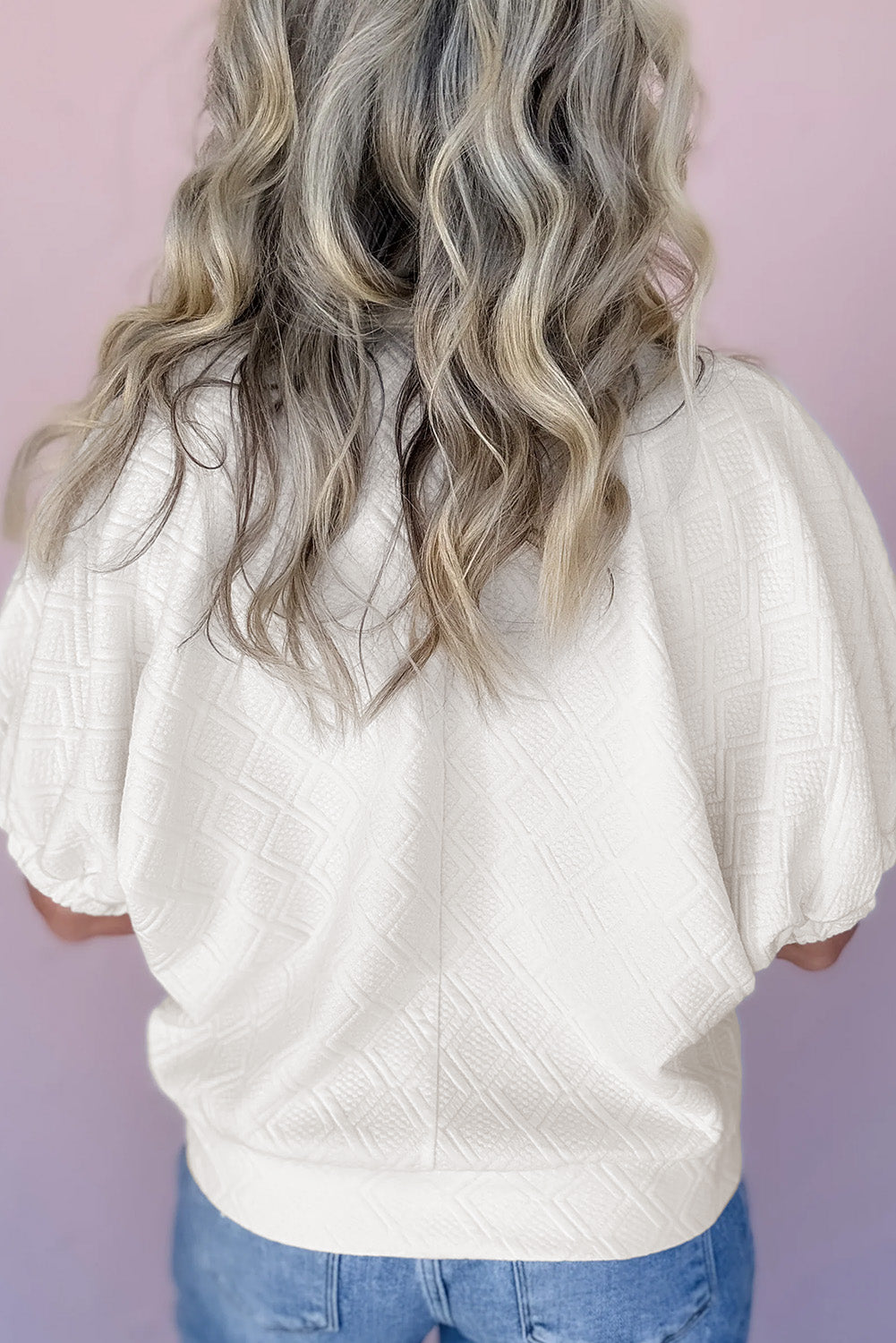 Preppy Pullover Textured Top