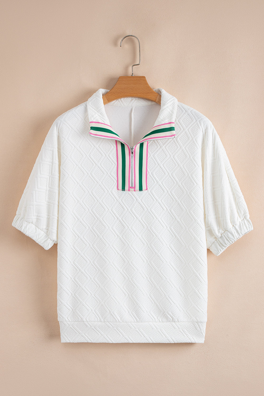 Preppy Pullover Textured Top