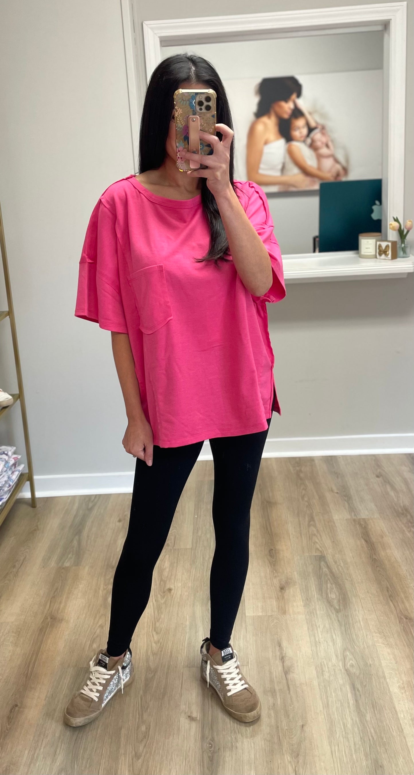 Bright Pink Oversized Tee