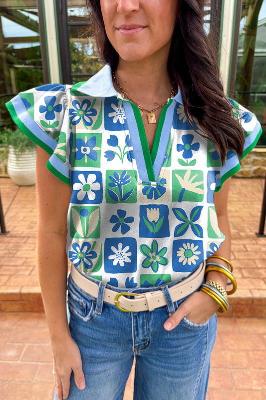Mod Bloom Floral Top