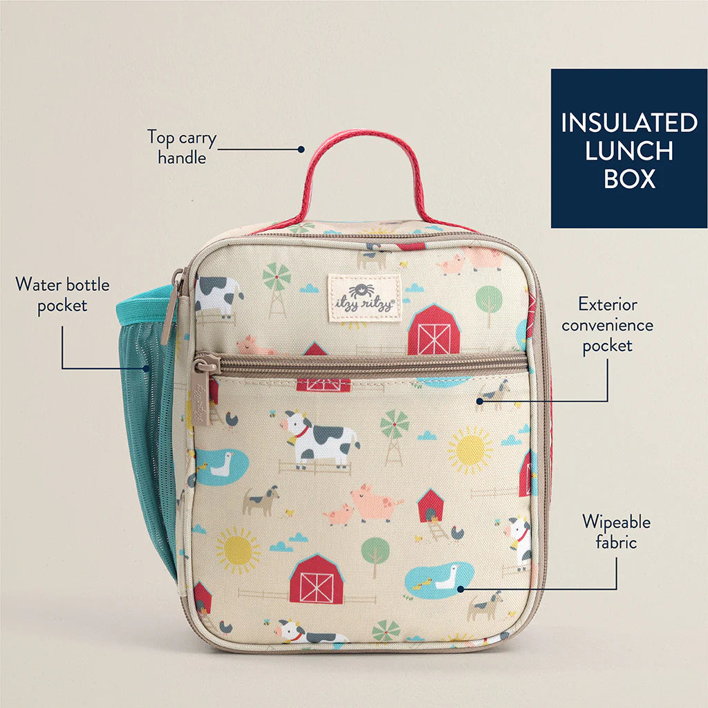 Itzy Ritzy Farm Friends Insulated Lunch Box For Kids