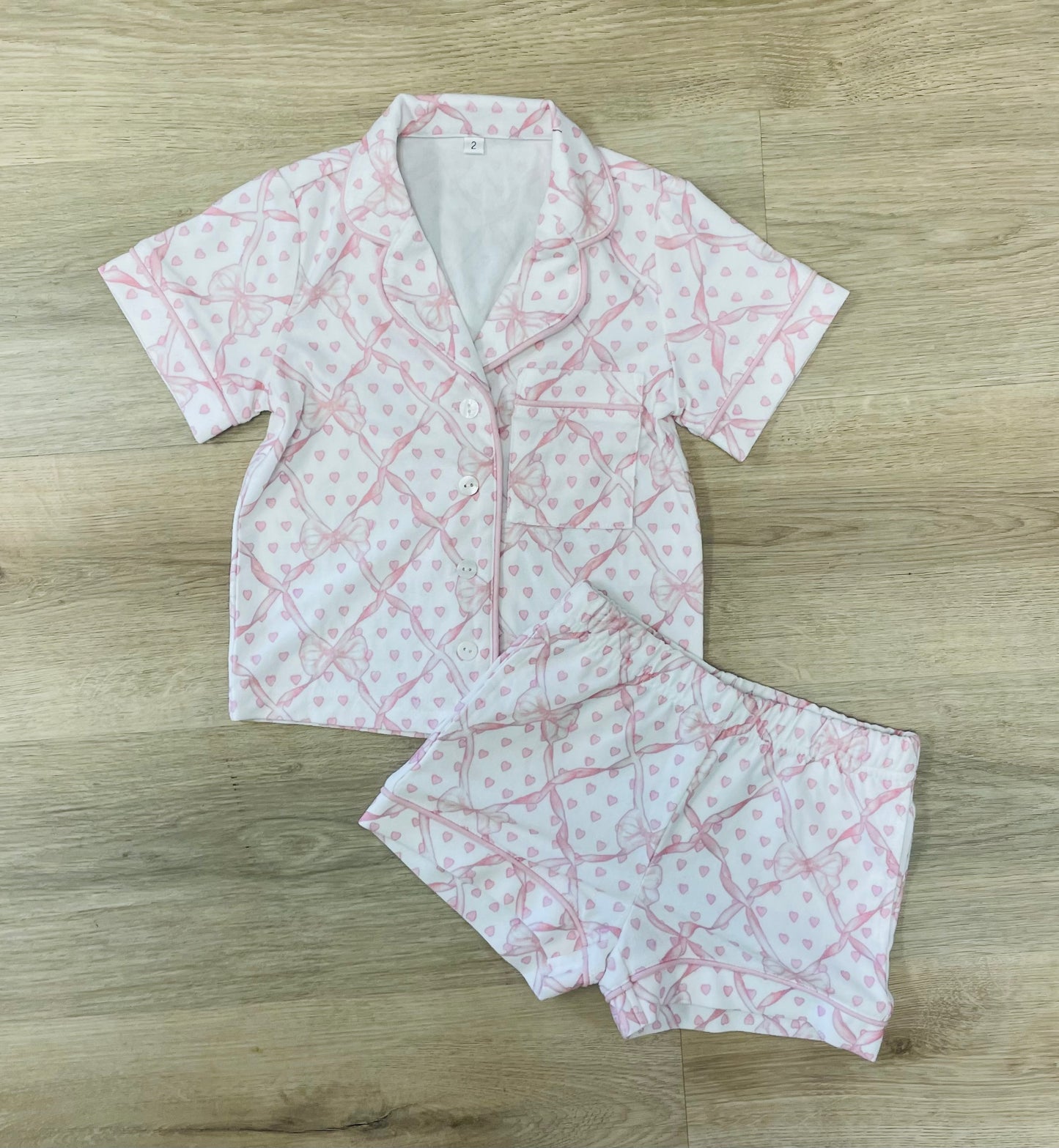 Pink Bow Kid Pajamas