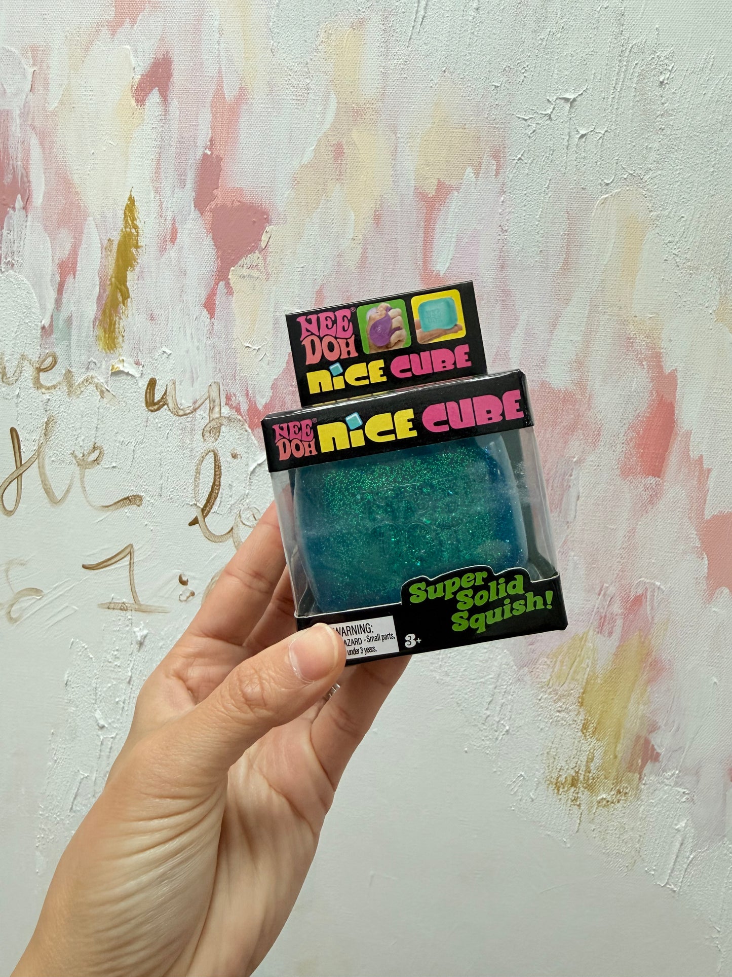 Glitter Cube Squishy - Blue