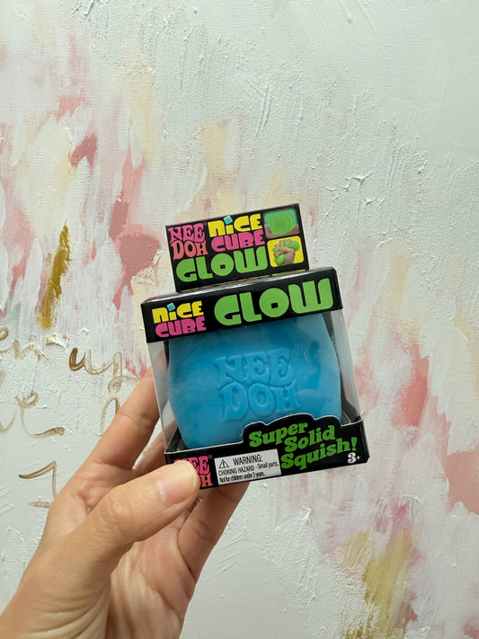 Glow Cube Squishy - Blue