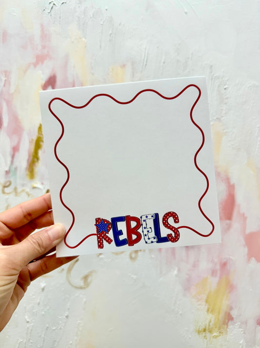 Noble Co. School Spirit Notepads - REBELS