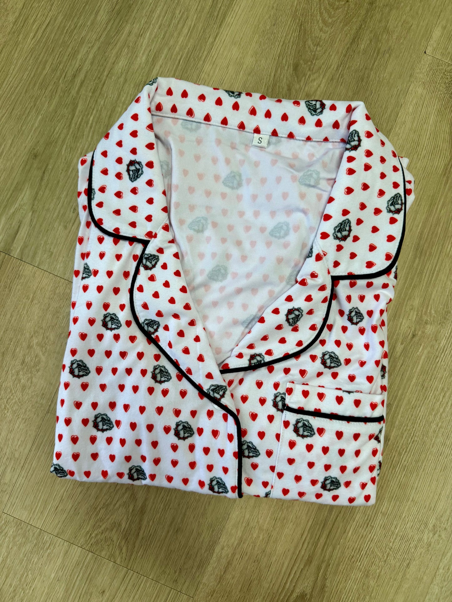 Varsity Hearts Pajama Short Set - Brandon Bulldogs