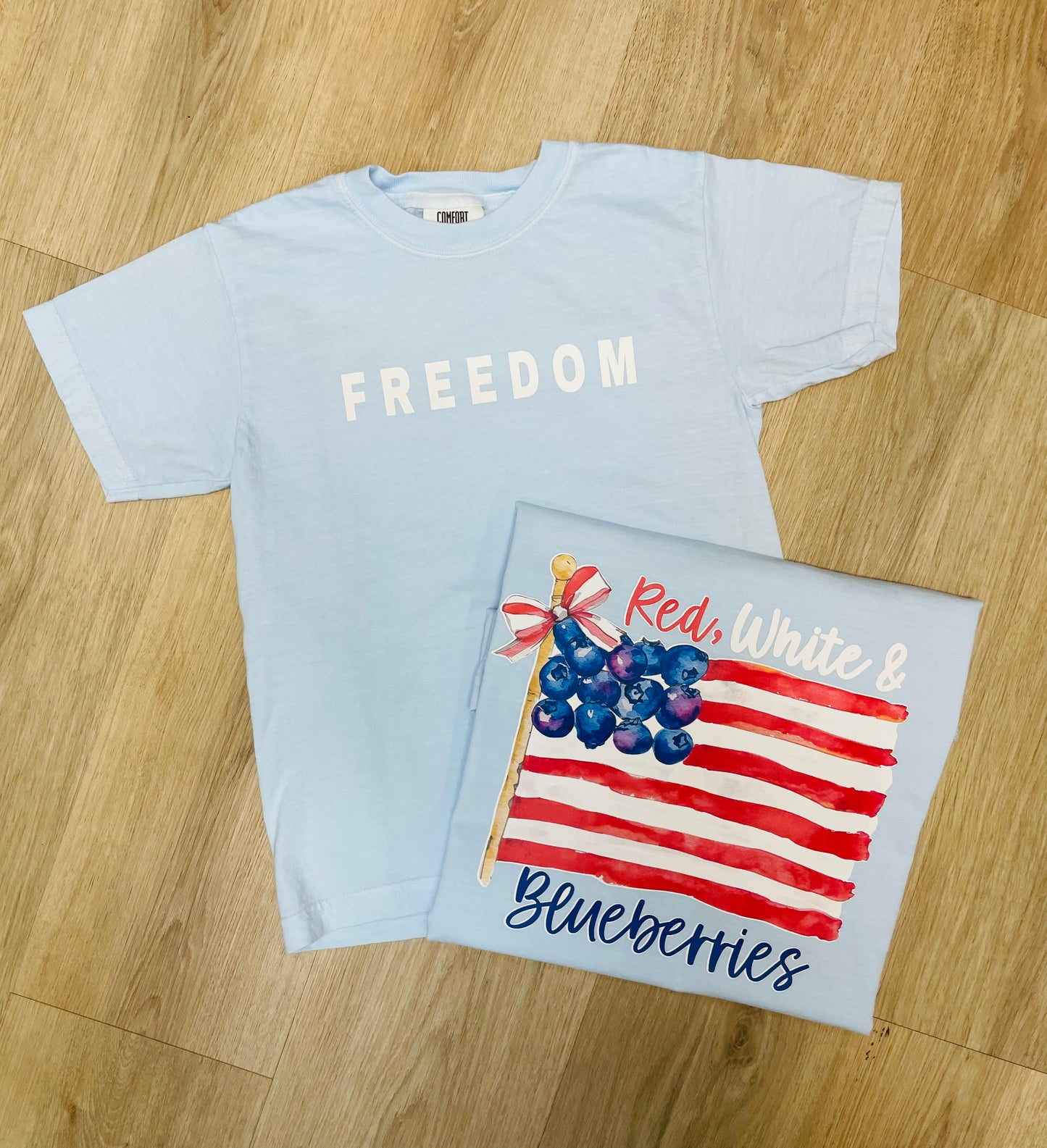 Comfort Colors Red, White, and Blueberries Tee (Made to Order)