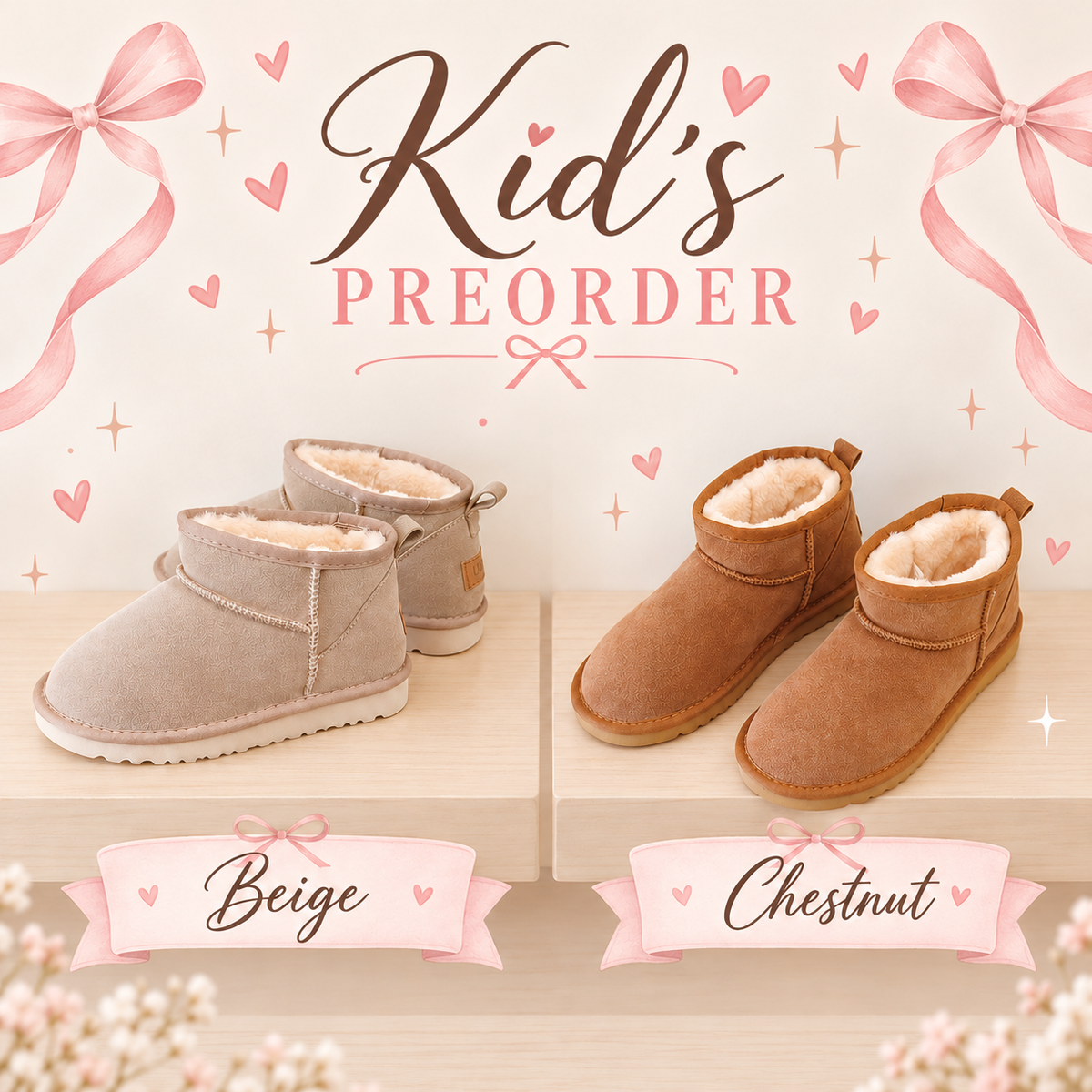 Preorder Kids Mini Booties (eta 4weeks)