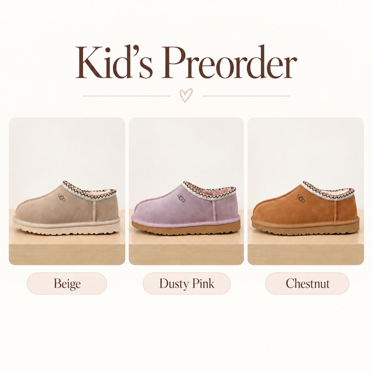 Preorder Kids Tas. Slippers (eta 4weeks)