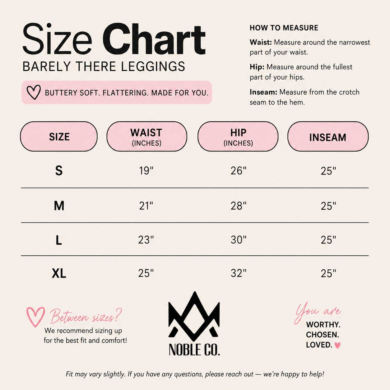 Pre-order Noble Co. Barely There Leggings (eta 4-5 weeks)