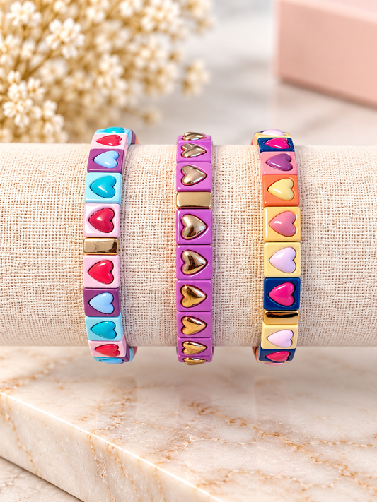 Noble Co. Heart Tile Bracelet